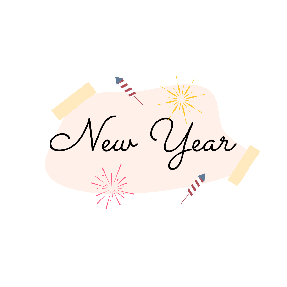 Aesthetic New Year Text - Edit Online & Download