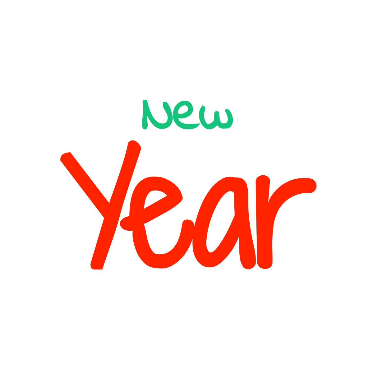 Handwritten New Year | Template.net