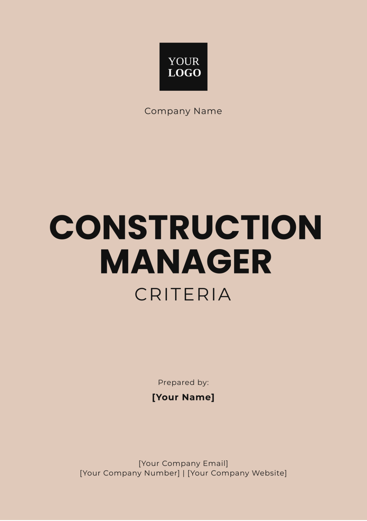 Construction Manager Criteria Template - Edit Online & Download