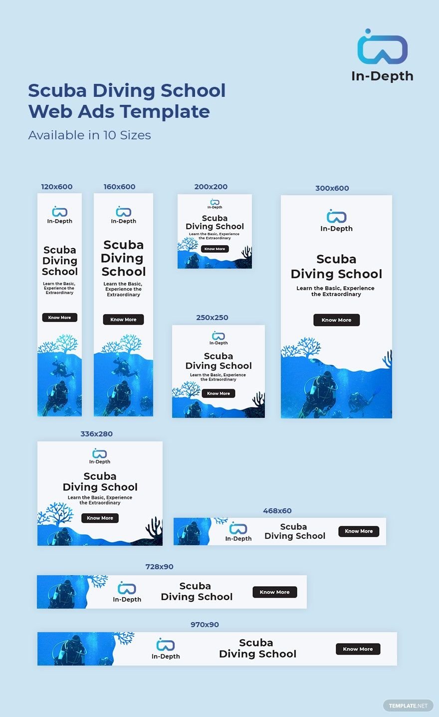 Scuba Diving School Web Ads Template