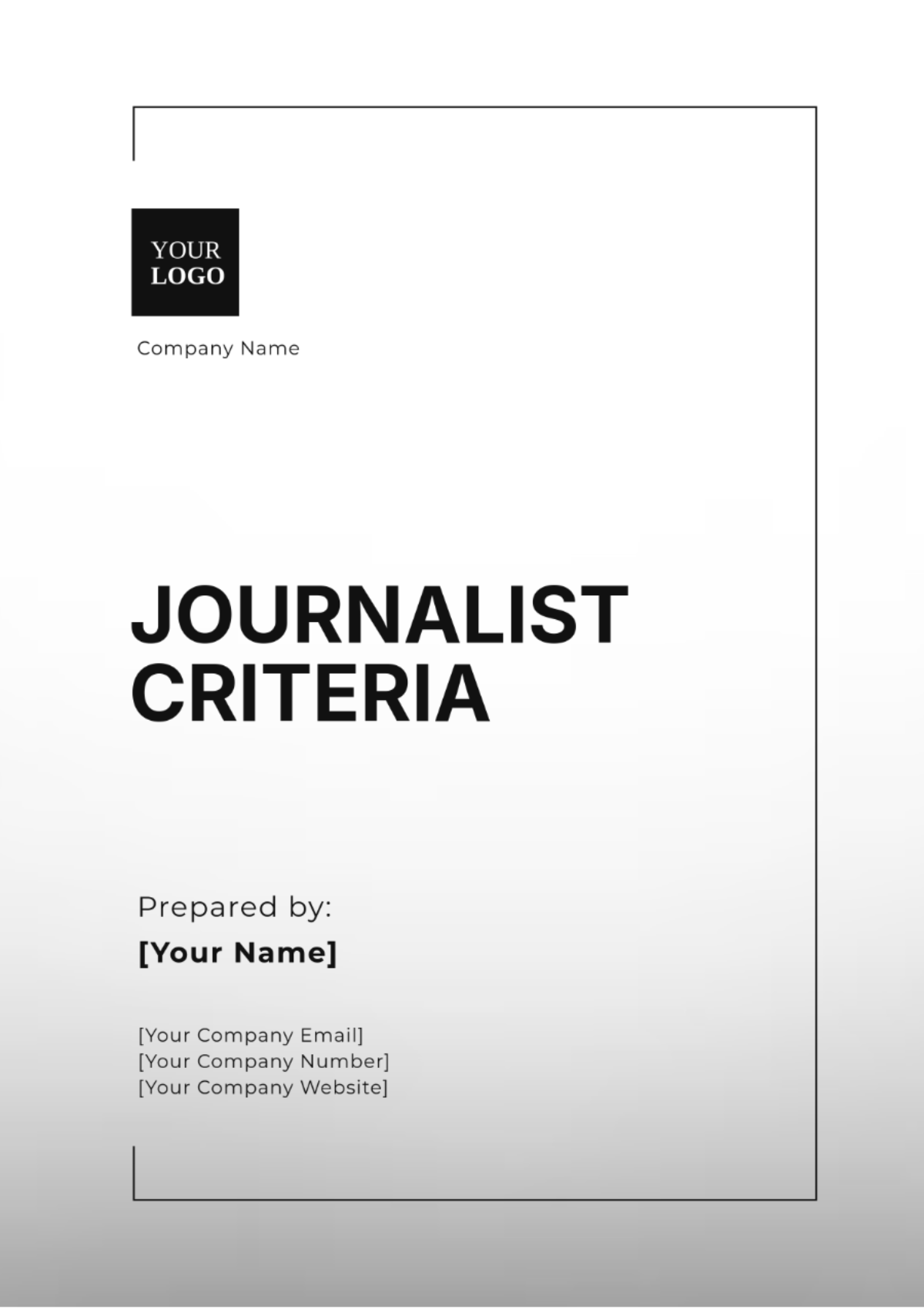 Journalist Criteria Template - Edit Online & Download