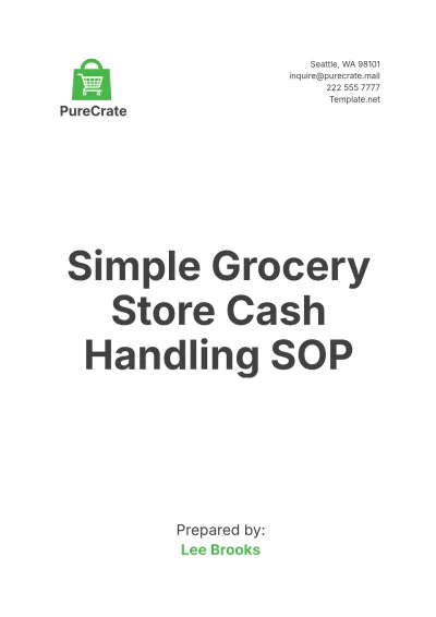 Free Simple Grocery Store Cash Handling SOP Template to Edit Online