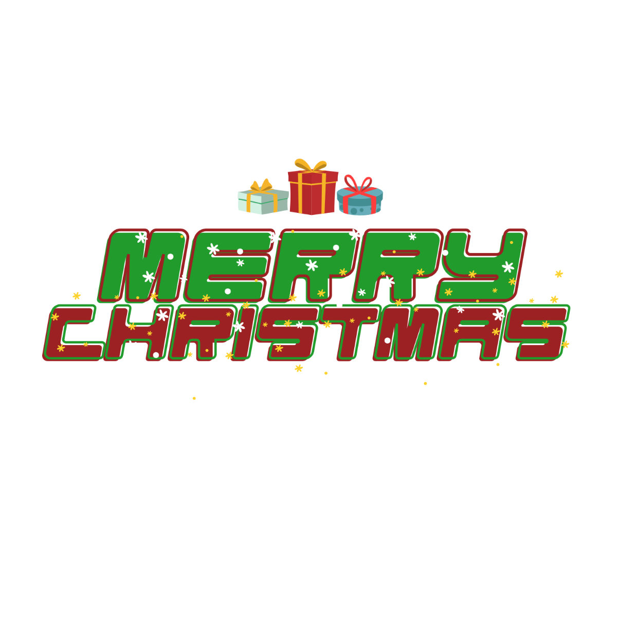 Bold Merry Christmas Text - Edit Online | Template.net