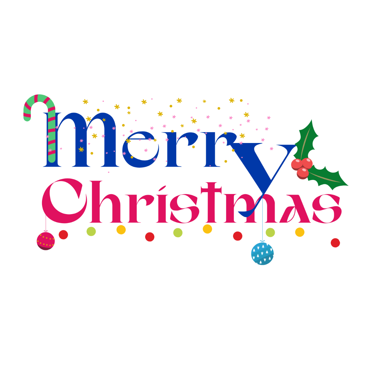 Joyful Merry Christmas Text - Edit Online | Template.net