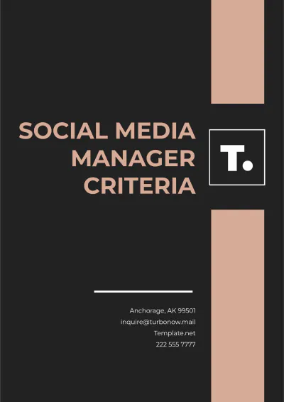 Free Social Media Manager Criteria Template to Edit Online