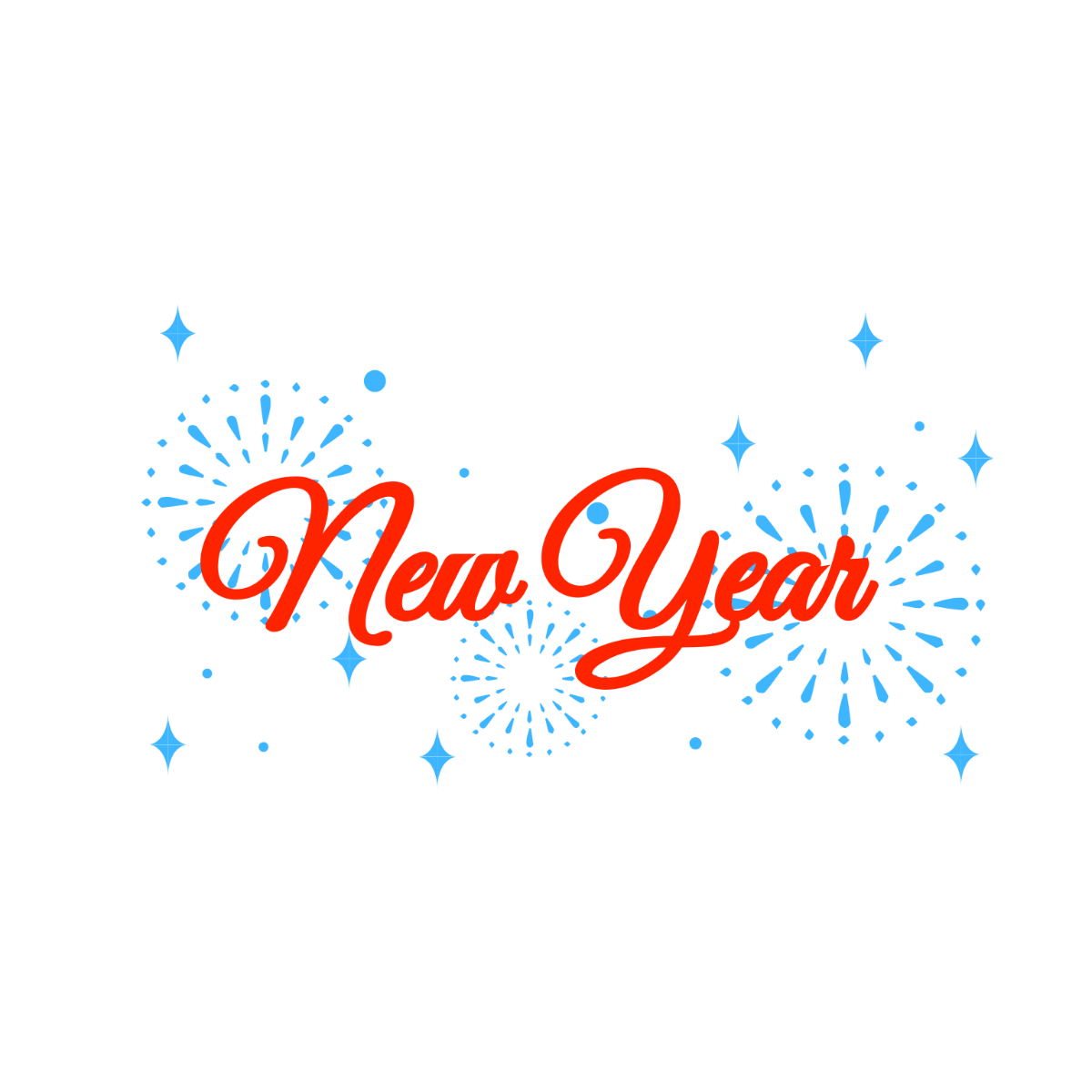 Radiant New Year Text Image - Edit Online | Template.net