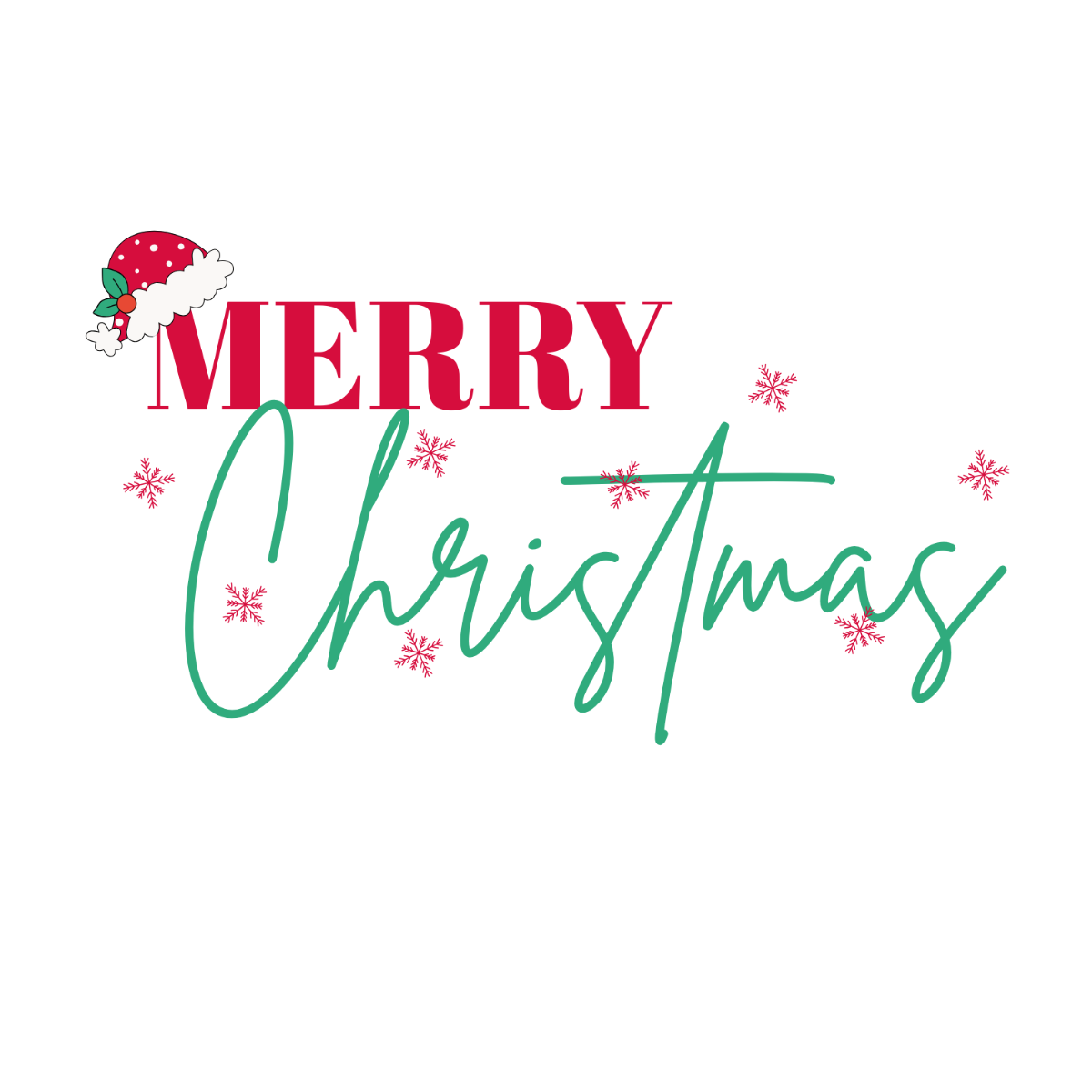 Chic Merry Christmas Text - Edit Online | Template.net