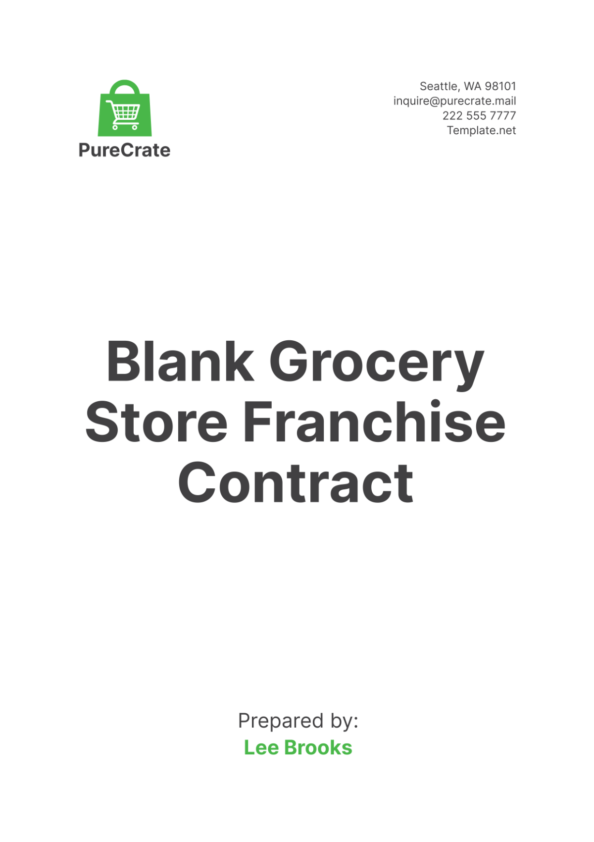 Blank Grocery Store Franchise Contract Template - Edit Online & Download