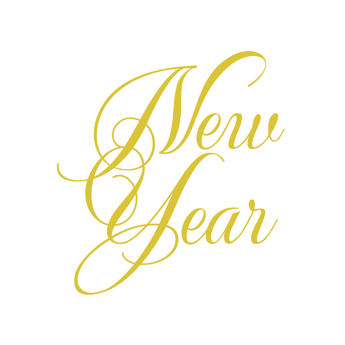 Gold New Year Text - Edit Online | Template.net