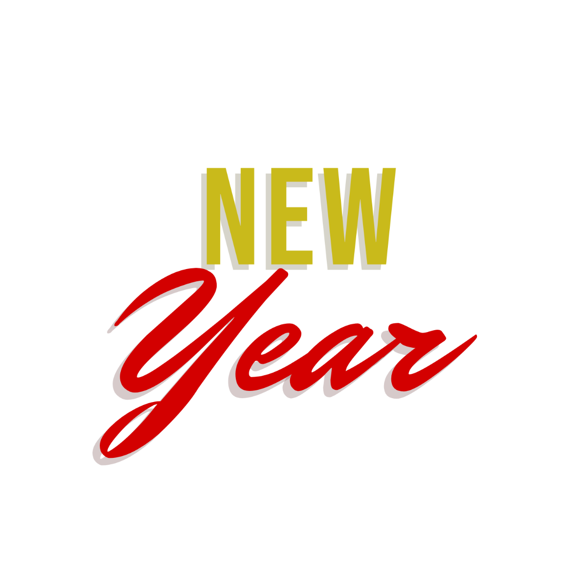 Red and Gold New Year Text - Edit Online | Template.net