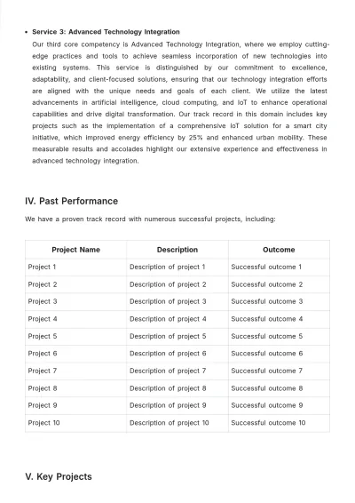 Free Capability Statement Layout Template to Edit Online