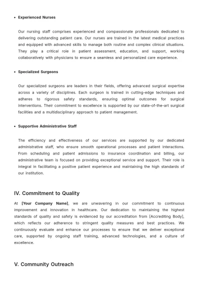Free Capability Statement for Medical and Health Services Template to Edit Online