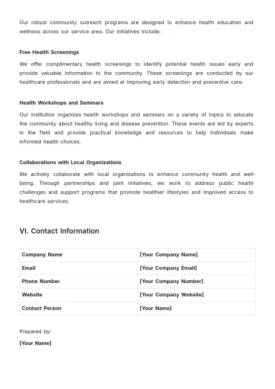 Free Capability Statement for Medical and Health Services Template to Edit Online