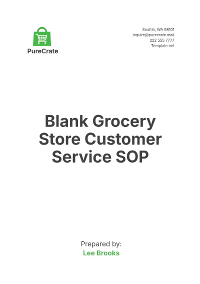 Free Blank Grocery Store Customer Service SOP Template to Edit Online