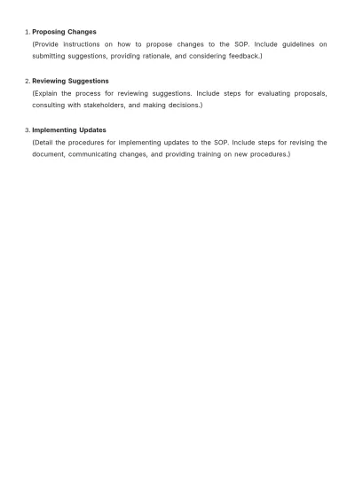 Free Blank Grocery Store Customer Service SOP Template to Edit Online