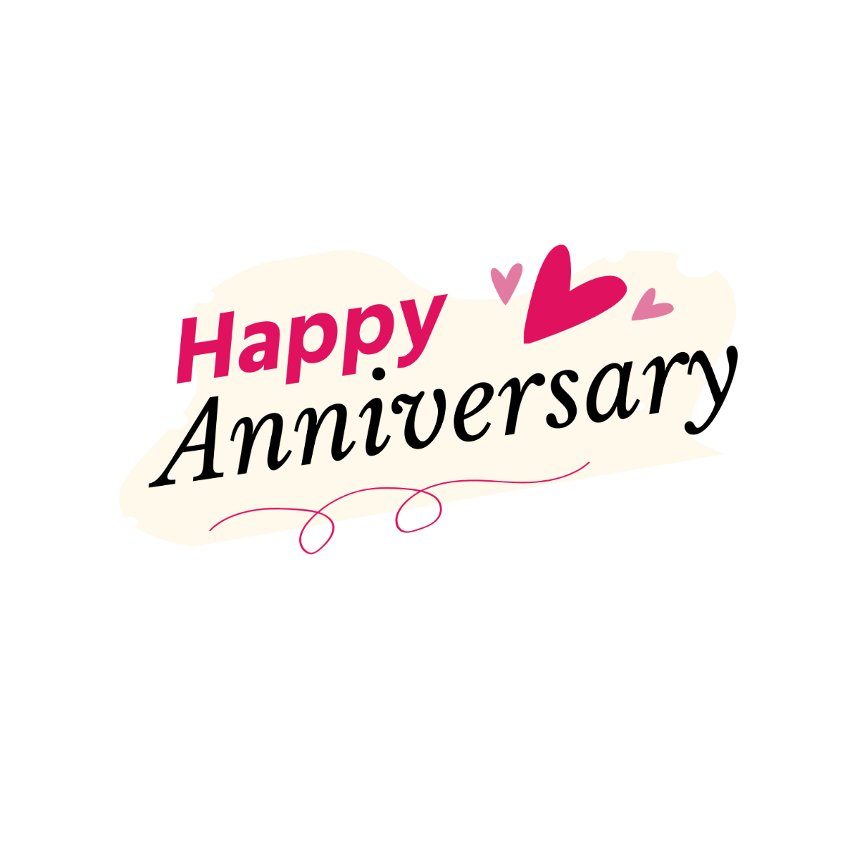 Aesthetic Happy Anniversary Text - Edit Online & Download