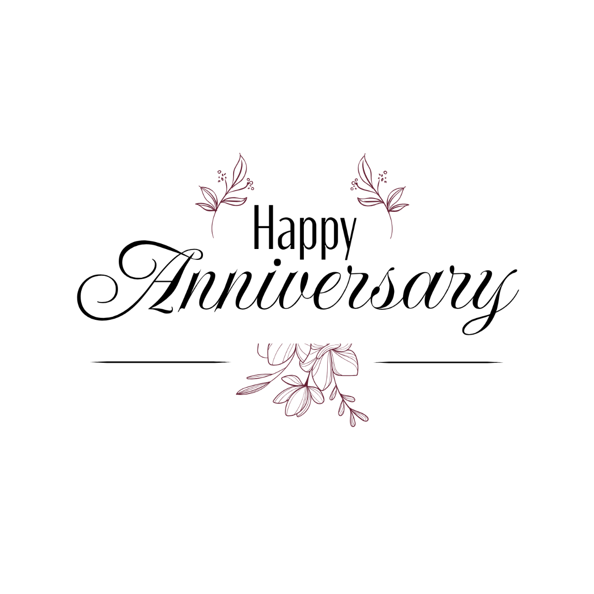 Modern Happy Anniversary Text - Edit Online & Download