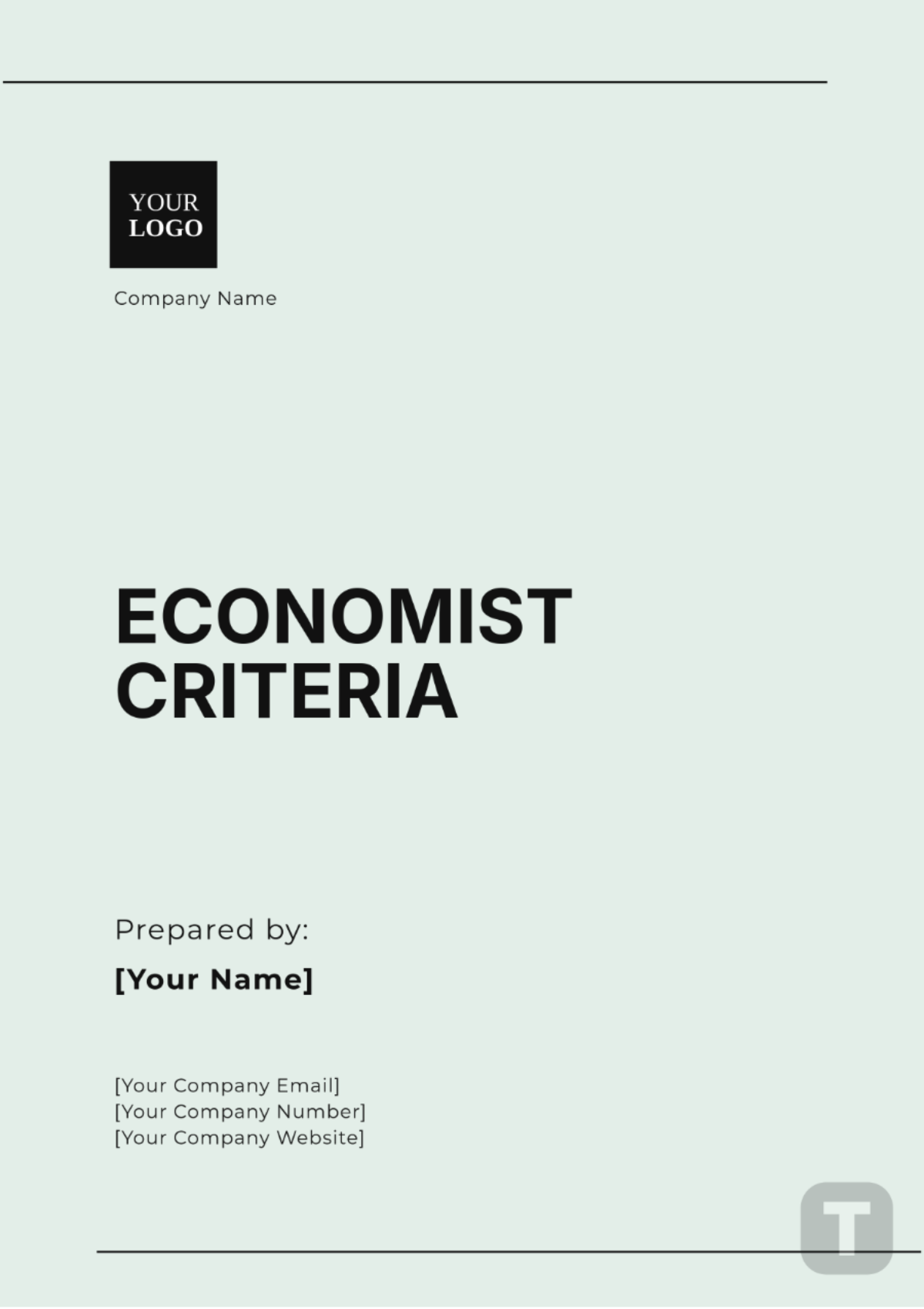 Economist Criteria Template - Edit Online & Download