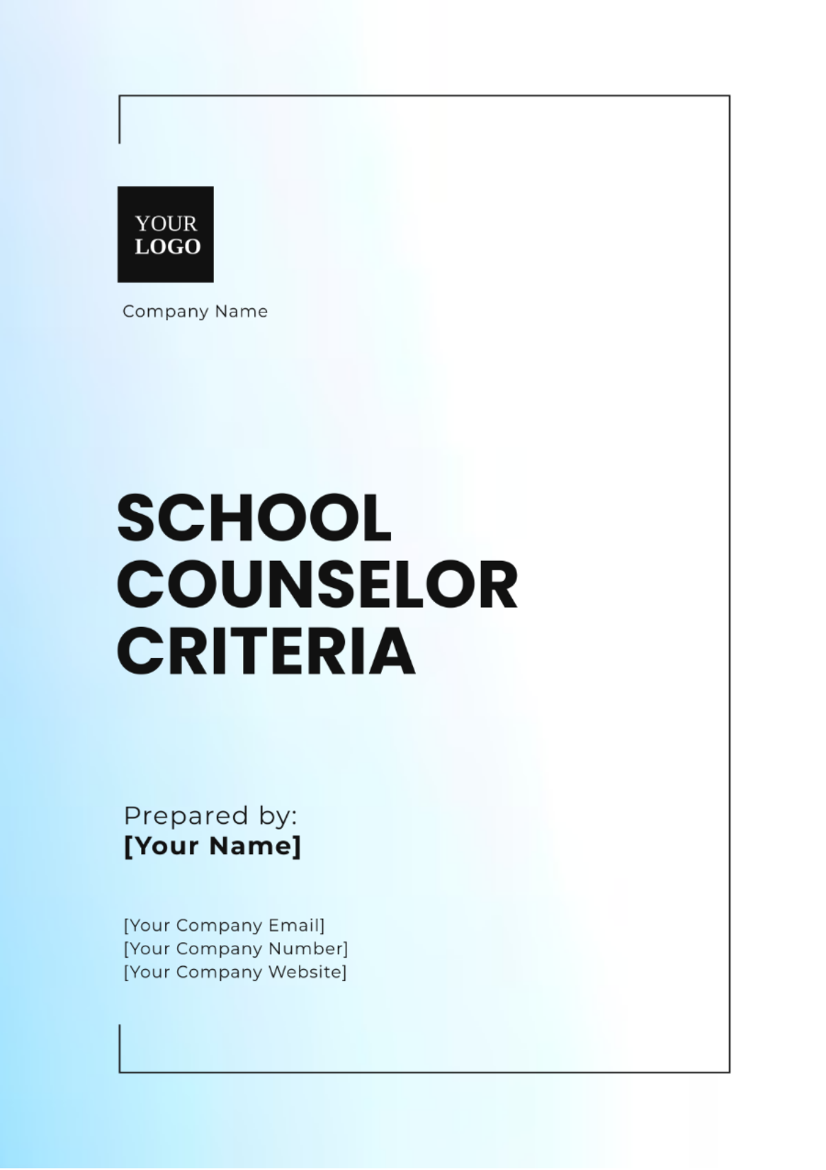 School Counselor Criteria Template - Edit Online & Download