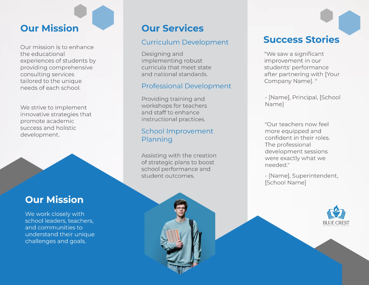 Free School Conference Brochure Template to Edit Online