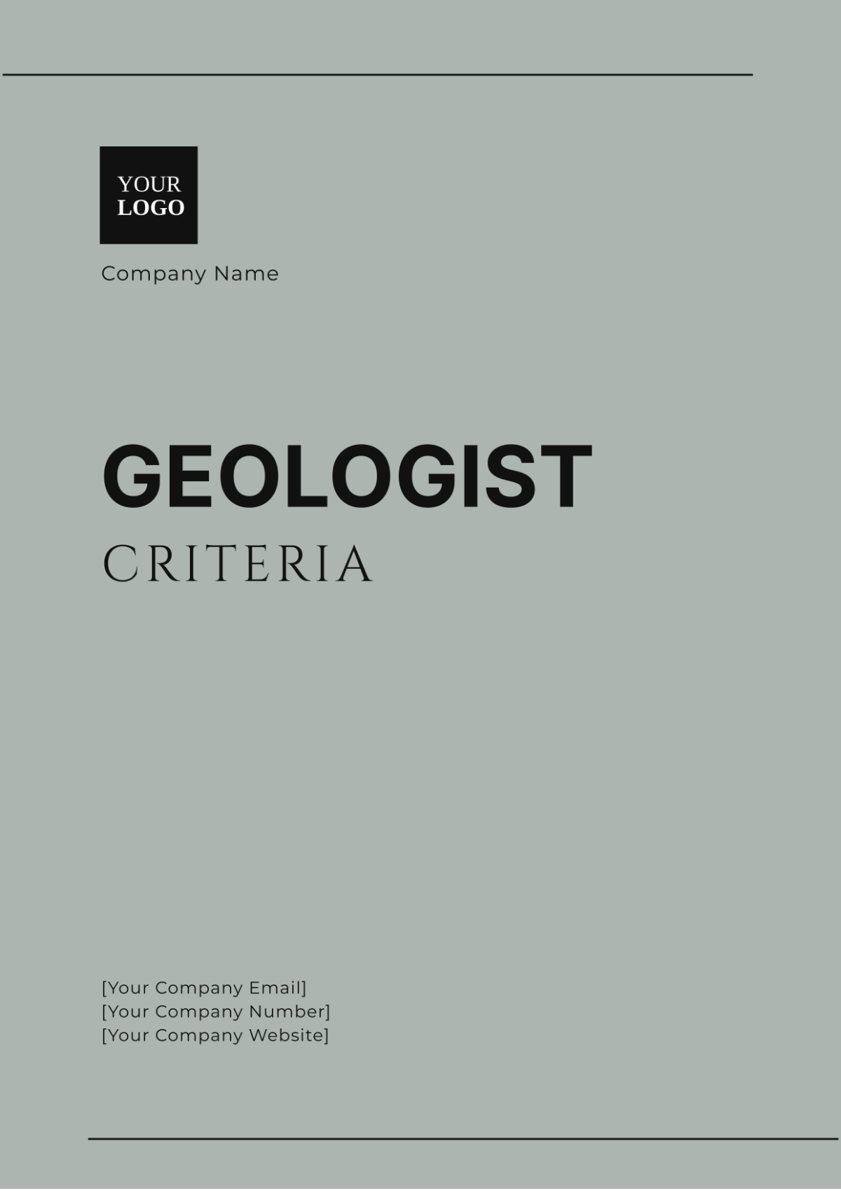 Geologist Criteria Template - Edit Online & Download