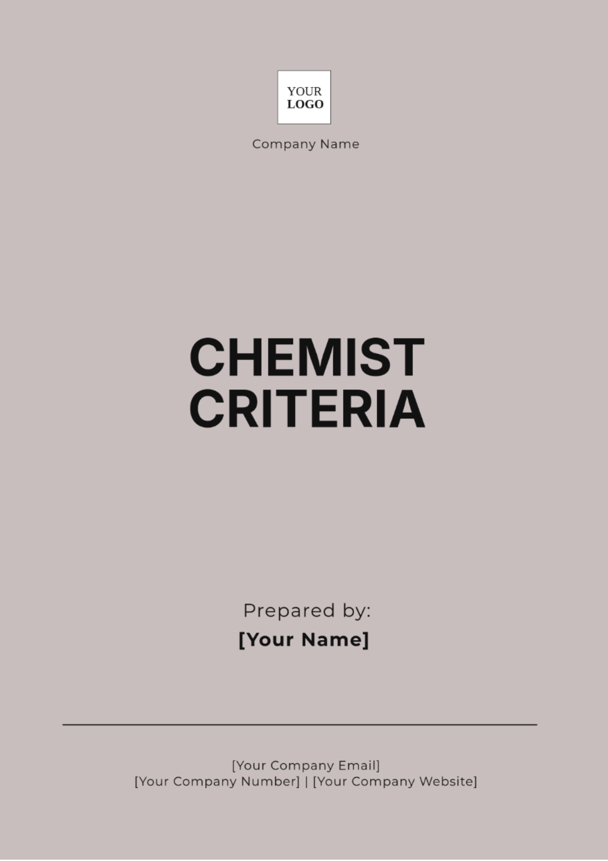 Chemist Criteria Template - Edit Online & Download