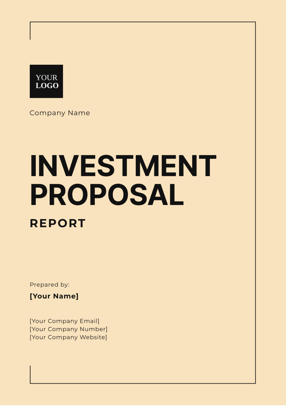 Investment Proposal Report Template - Edit Online & Download