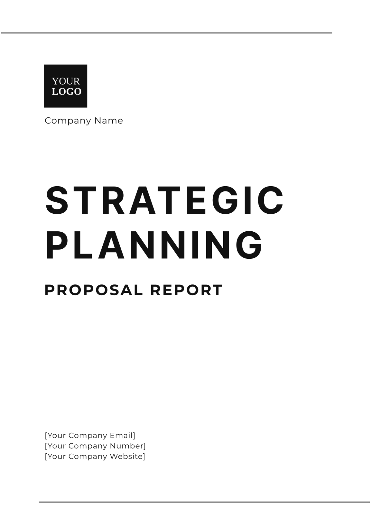 Strategic Planning Proposal Report Template - Edit Online & Download