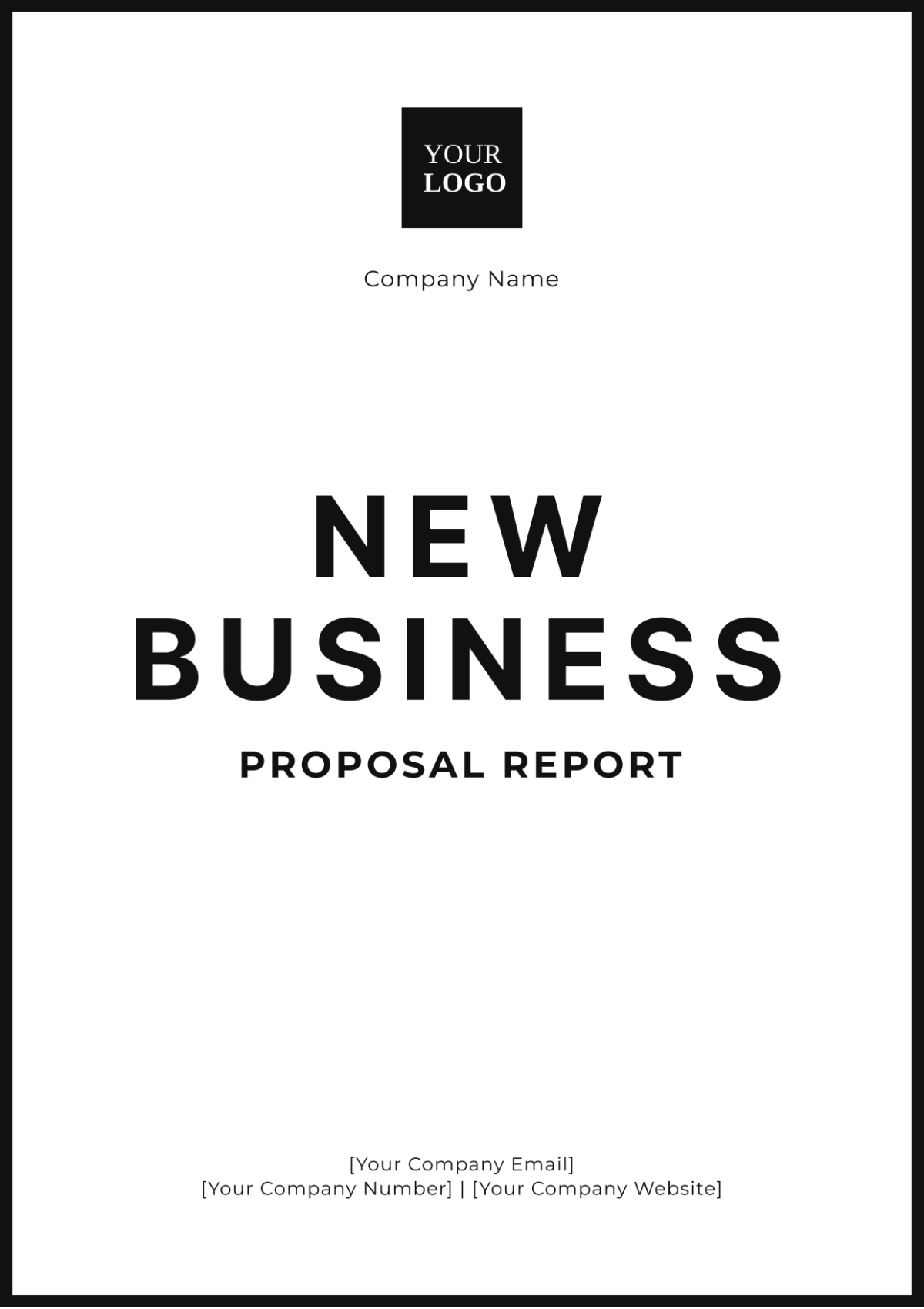 New Business Proposal Report Template - Edit Online & Download