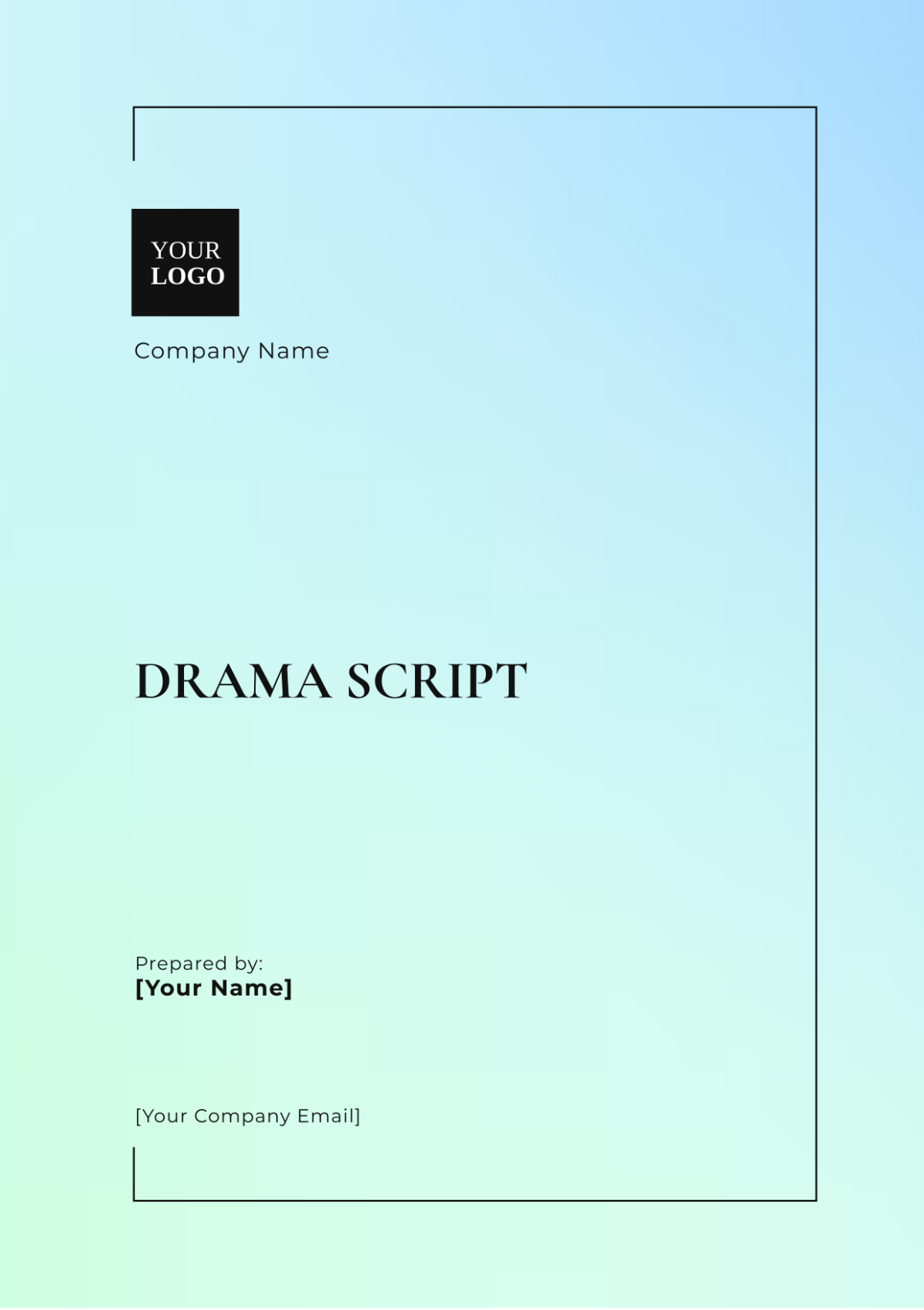 Free Drama Script Template to Edit Online