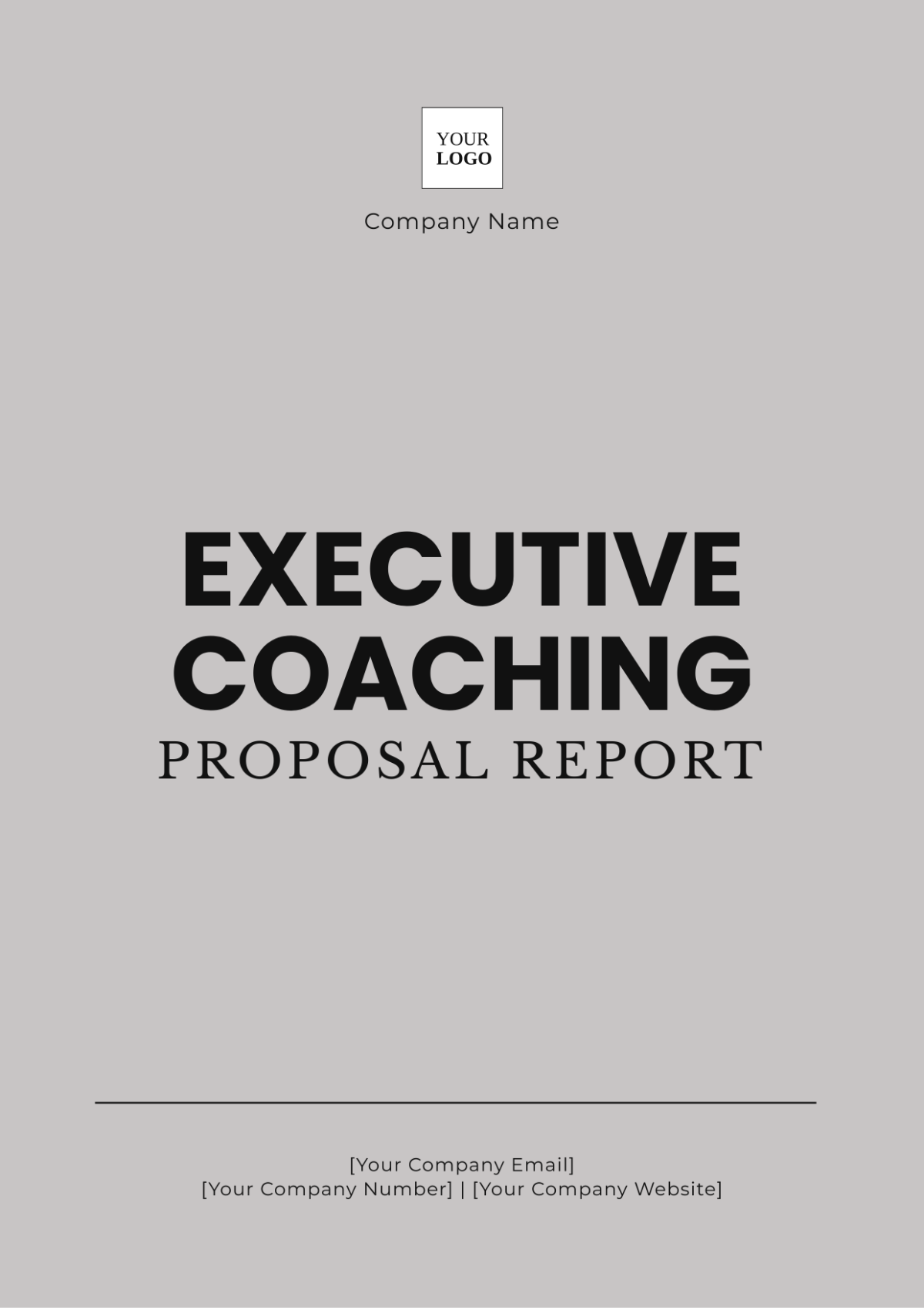 Executive Coaching Proposal Report Template - Edit Online & Download