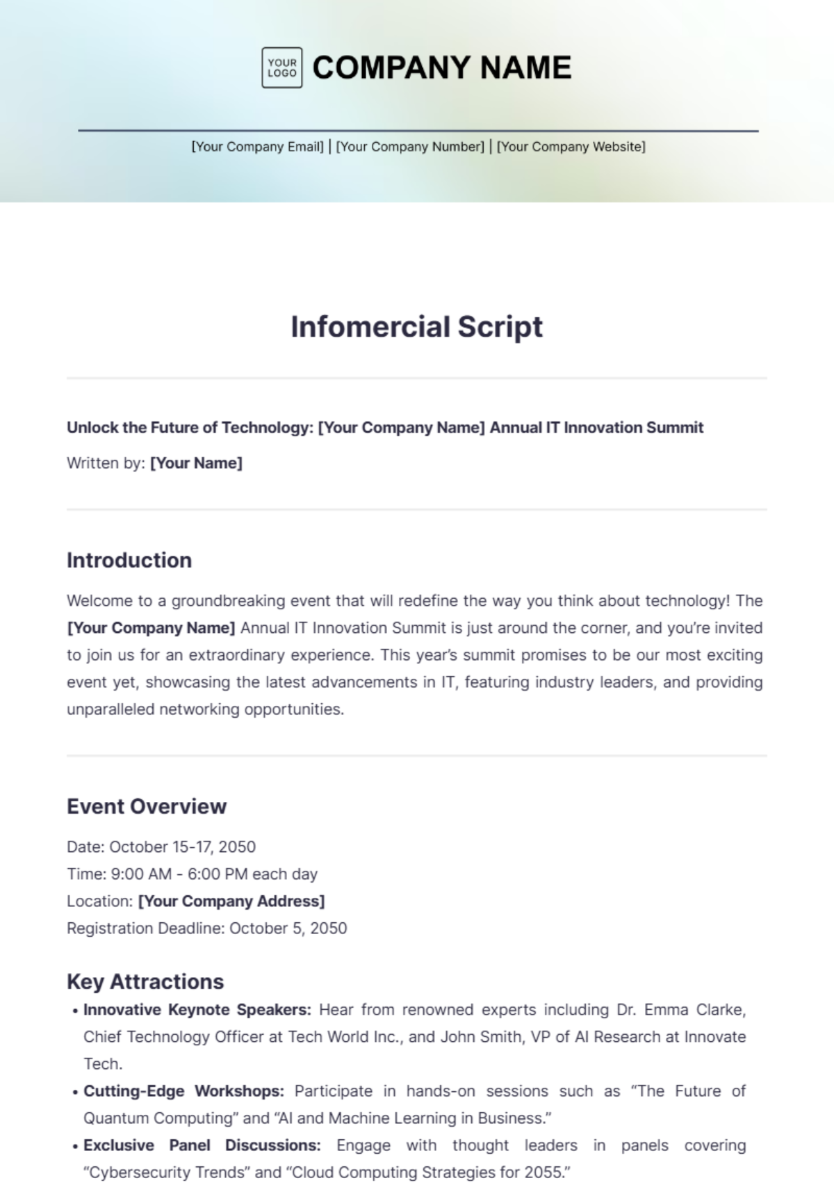 Page 2 FREE Script Templates & Examples - Edit Online & Download ...