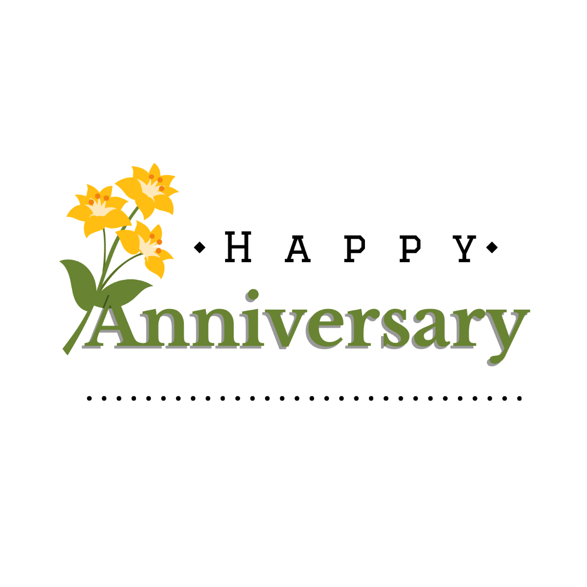 Sleek Happy Anniversary Text - Edit-Online | Template.net