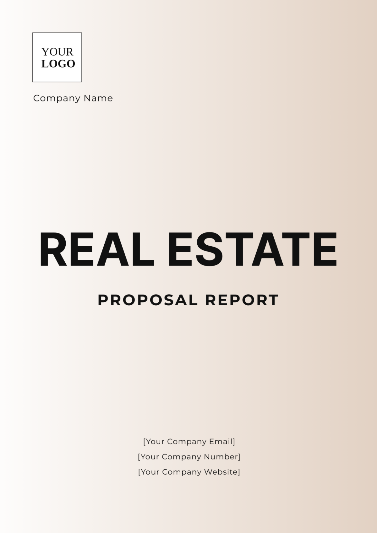 Real Estate Proposal Report Template - Edit Online & Download