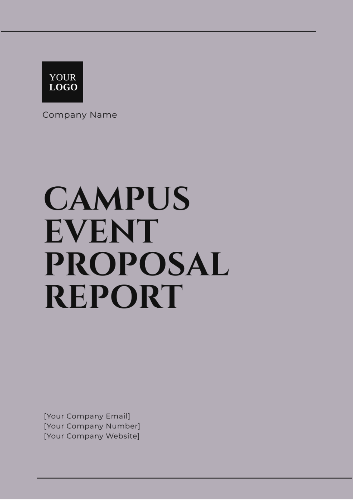 Campus Event Proposal Report Template - Edit Online & Download