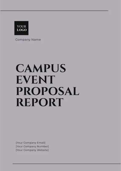 Free Campus Event Proposal Report Template to Edit Online