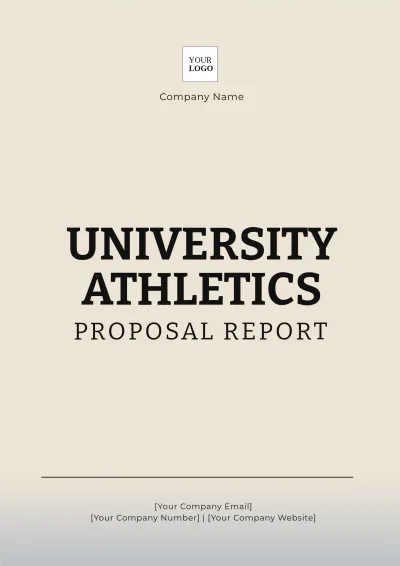 Free University Athletics Proposal Report Template to Edit Online