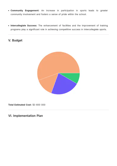 Free University Athletics Proposal Report Template to Edit Online