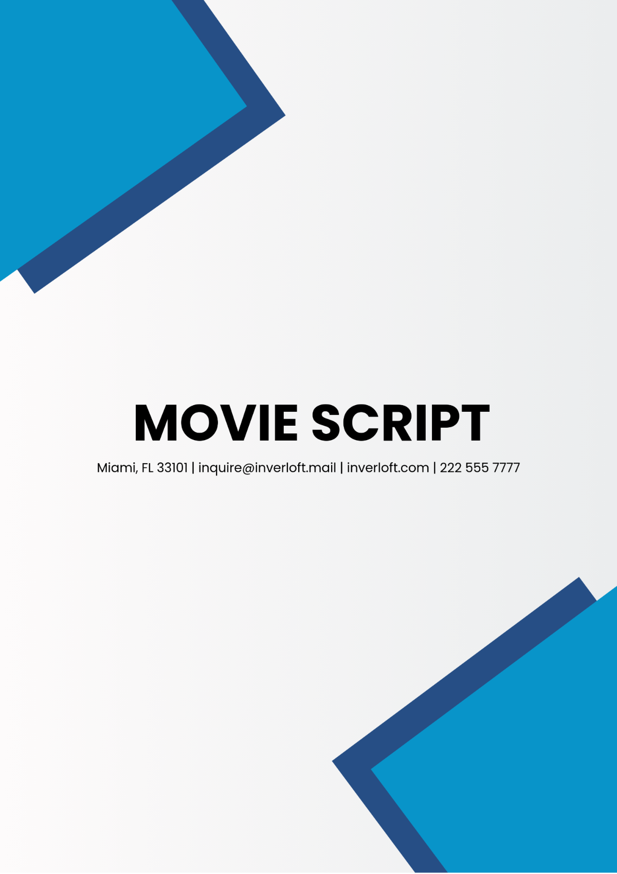 Movie Script Example Template - Edit Online & Download