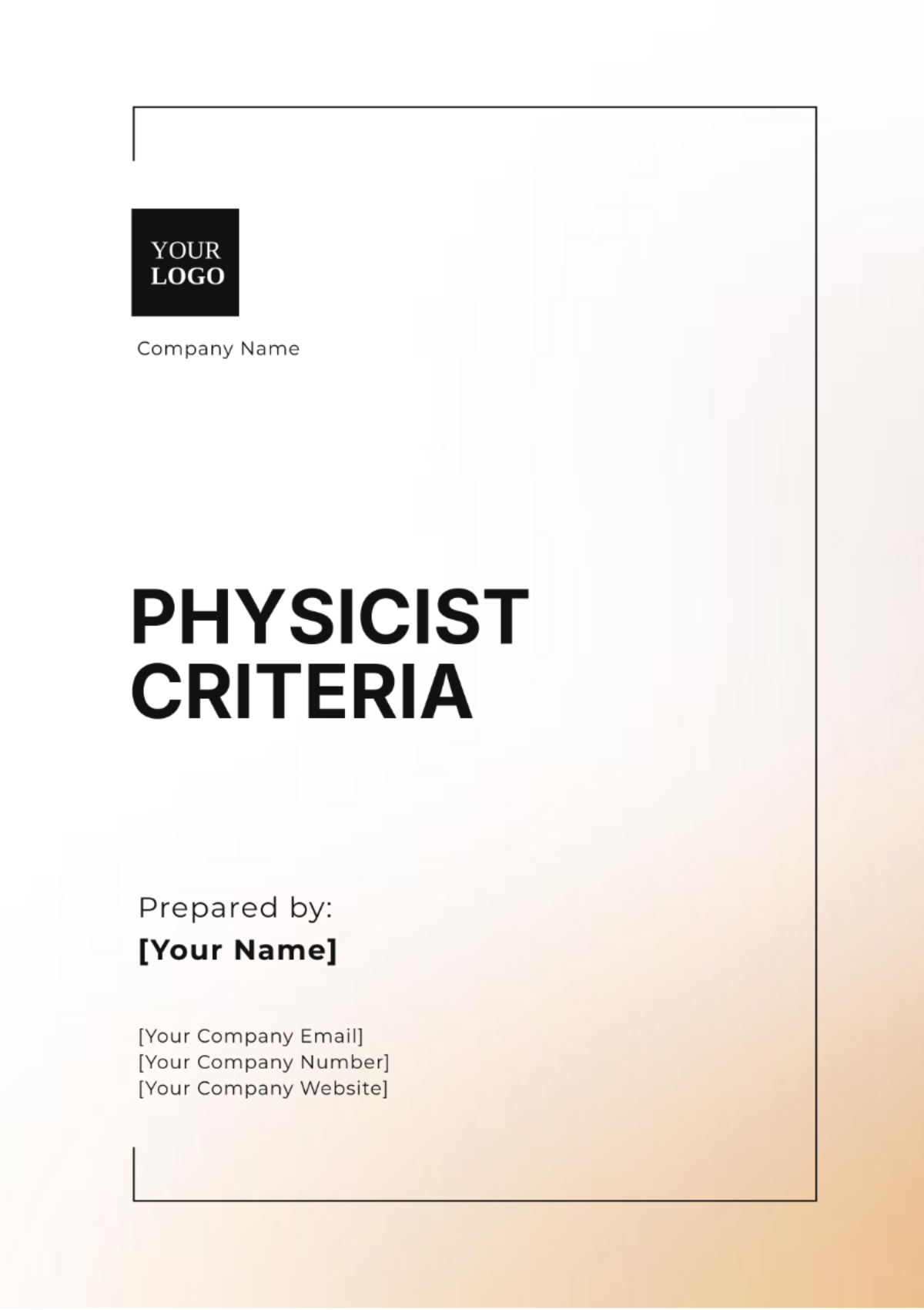 Physicist Criteria Template - Edit Online & Download