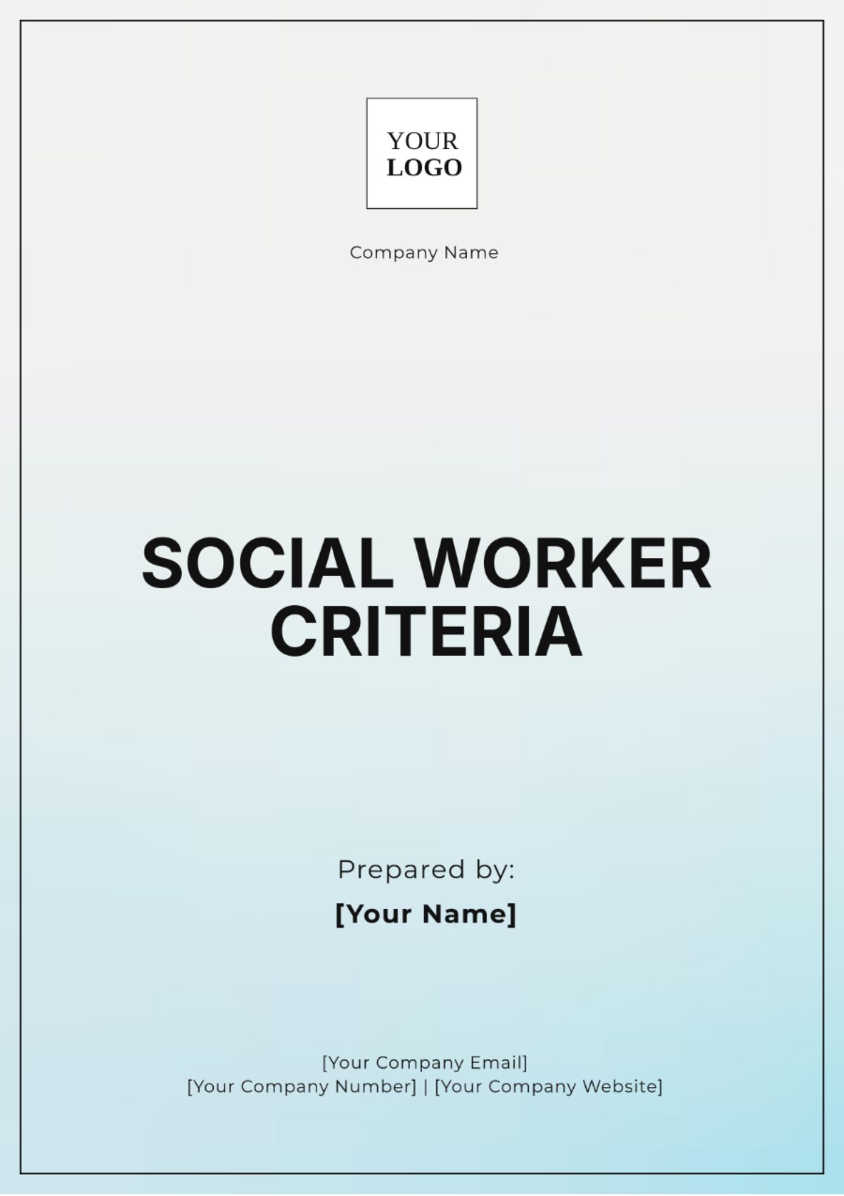 Social Worker Criteria Template - Edit Online & Download