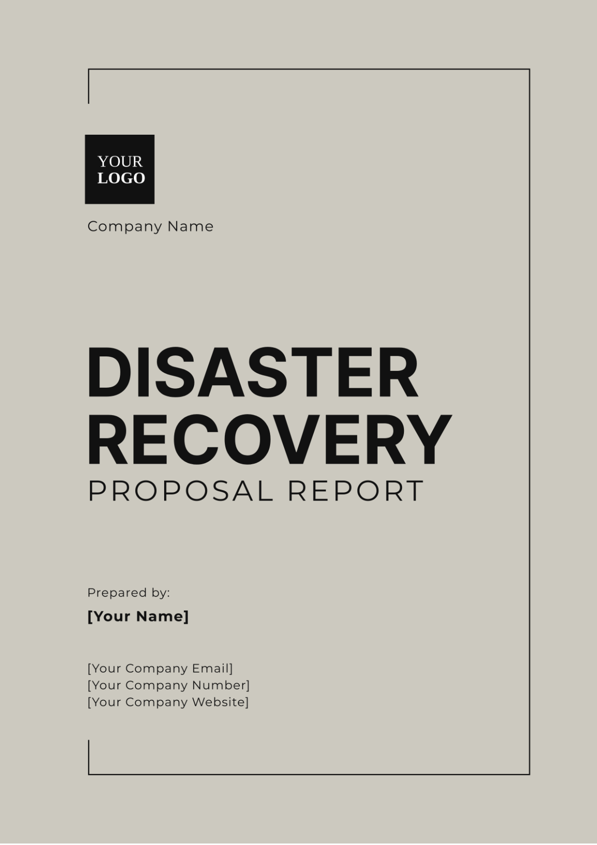 Disaster Recovery Proposal Report Template - Edit Online & Download