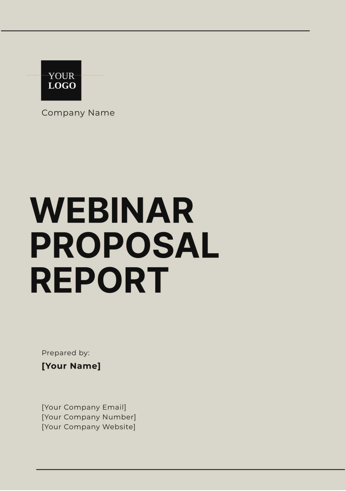 Webinar Proposal Report Template - Edit Online & Download