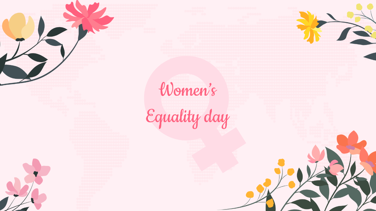 Beautiful Women's Equality Day Background Template - Edit Online & Download