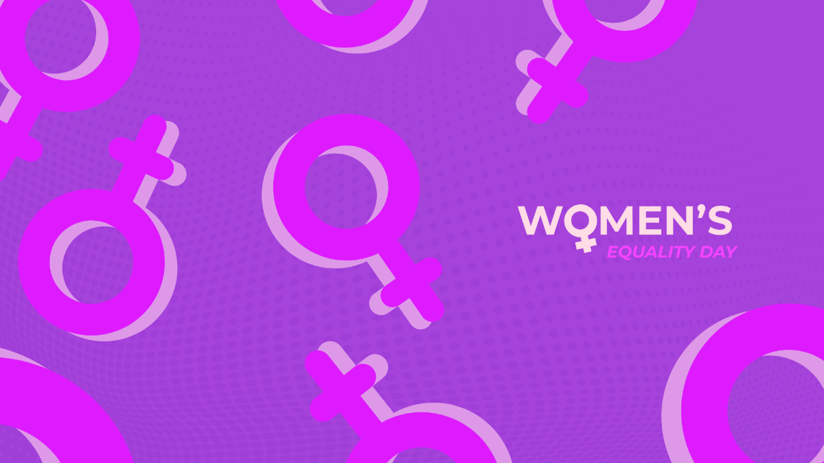 Purple Women's Equality Day Background Template - Edit Online & Download