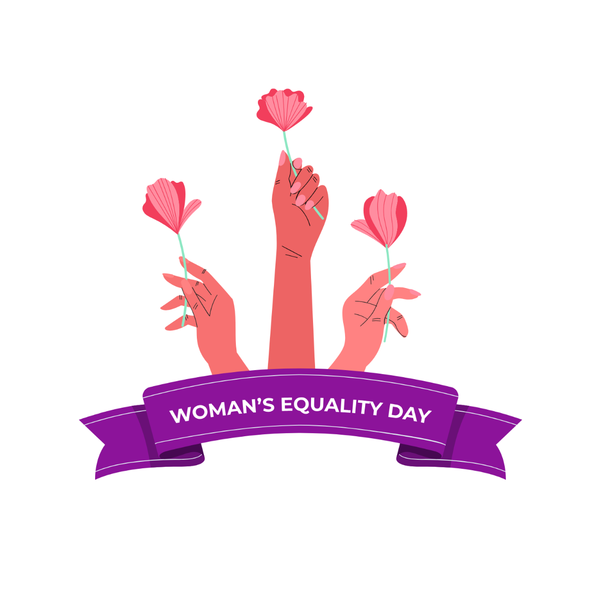 Beautiful Women's Equality Day Clipart