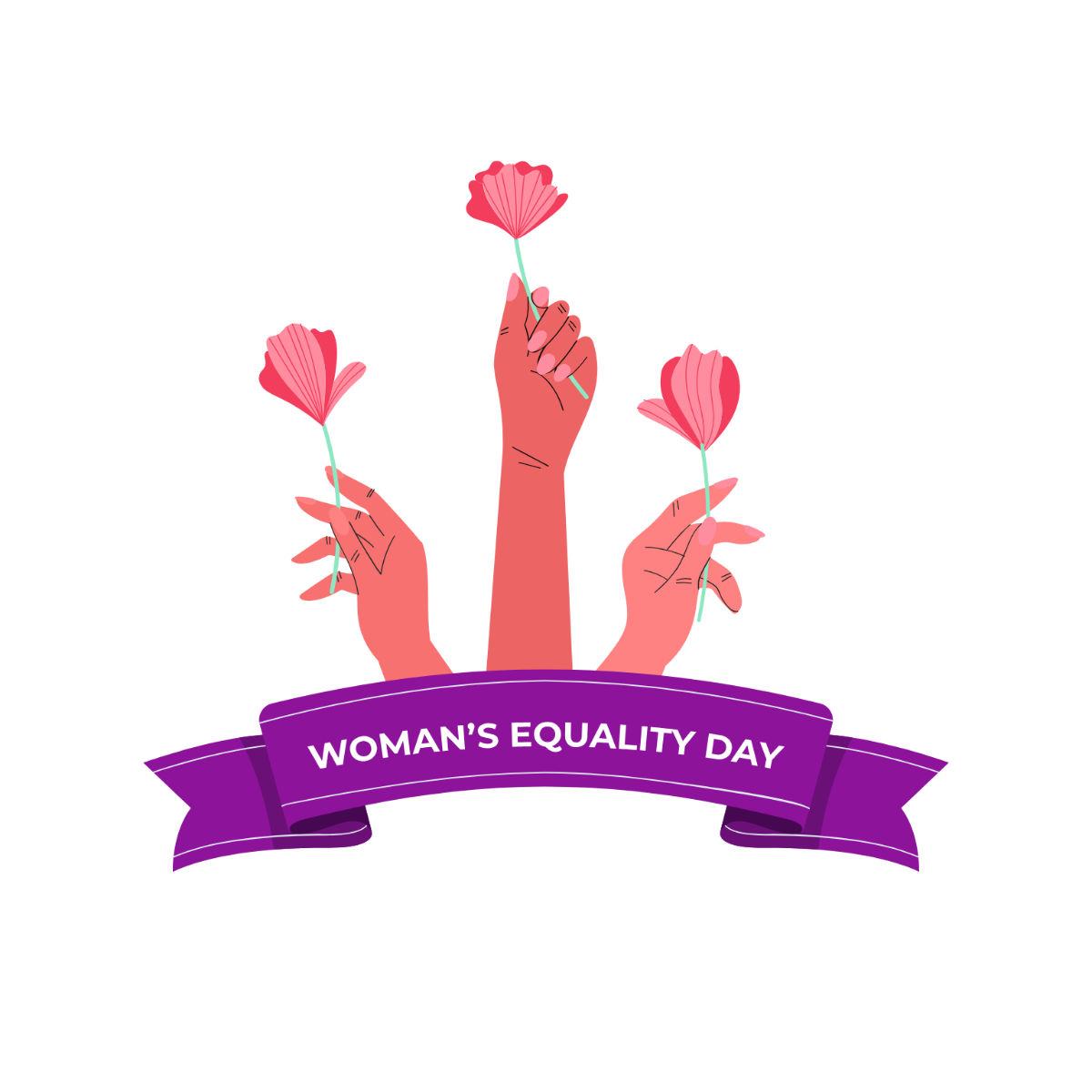 Beautiful Women's Equality Day Clipart Template - Edit Online & Download