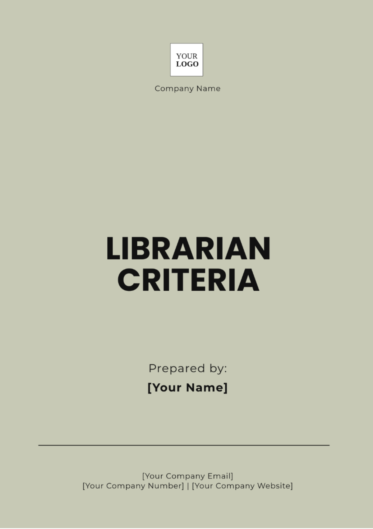 Librarian Criteria Template - Edit Online & Download