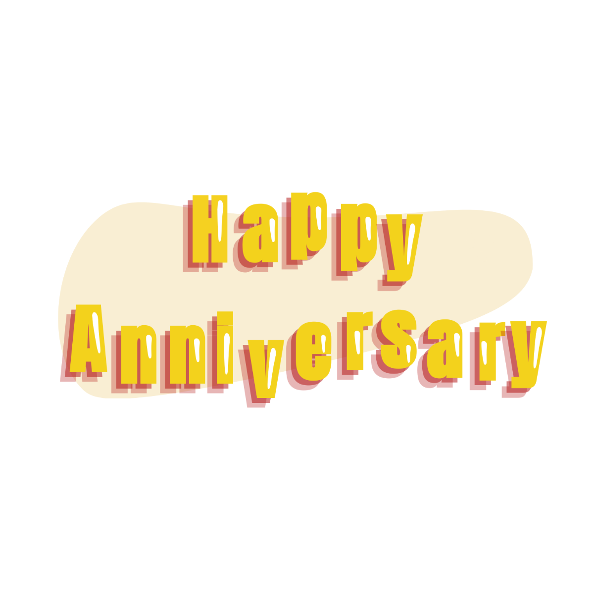 Gold Happy Anniversary Text - Edit-Online | Template.net