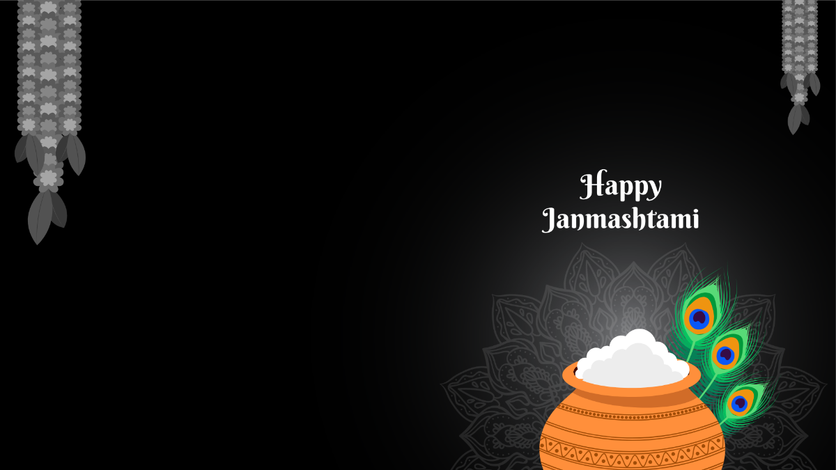 Janmashtami Black Background